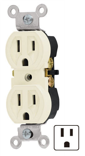 Volteck  Dual In Wall Receptacle Std Style