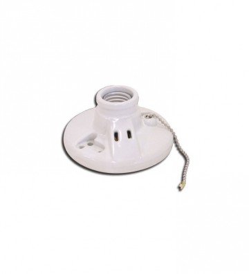 Volteck  Lamp Holder W/ Plug Porcelain 