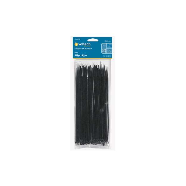 Volteck Plastic Wire Ties - Black 50lbs, 20”  25/Pk