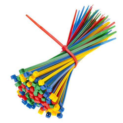 Volteck Plastic Wire Ties - Assorted Colours 4”  100/Pk