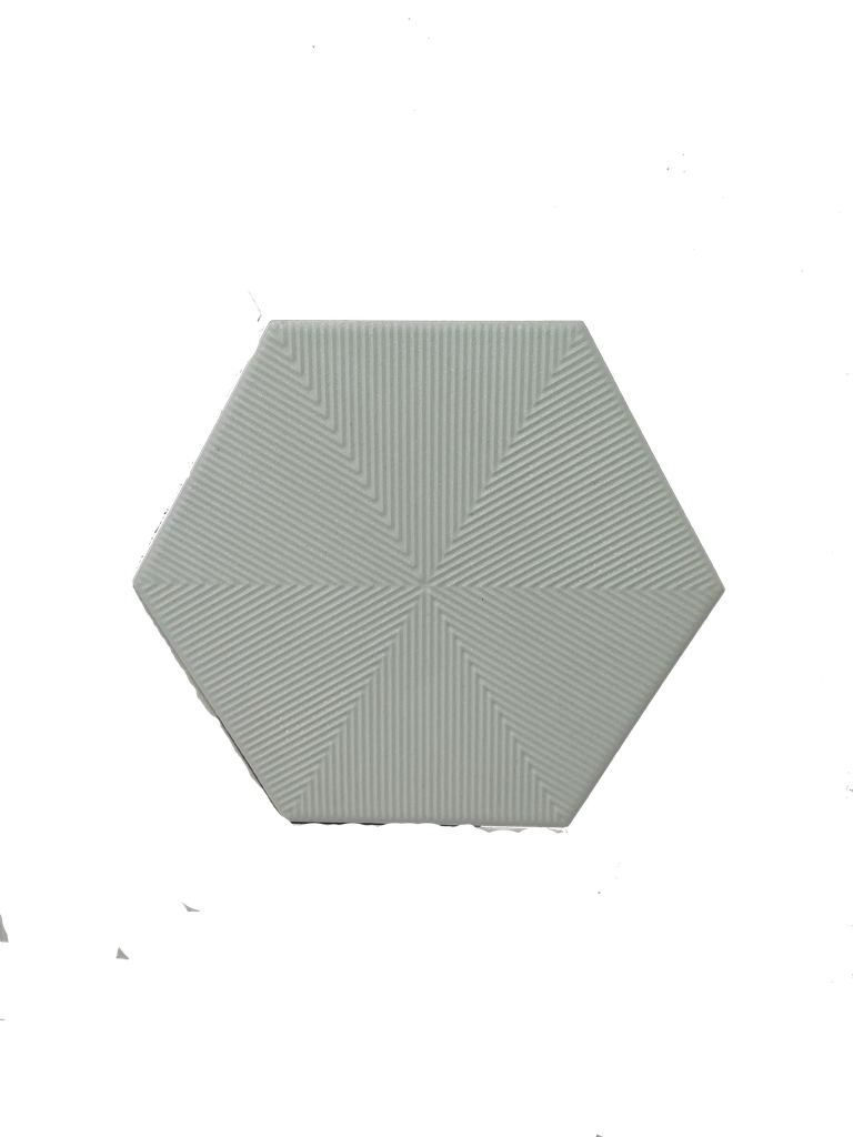  Hexagonal Connect Tile - Green 8" x 9"