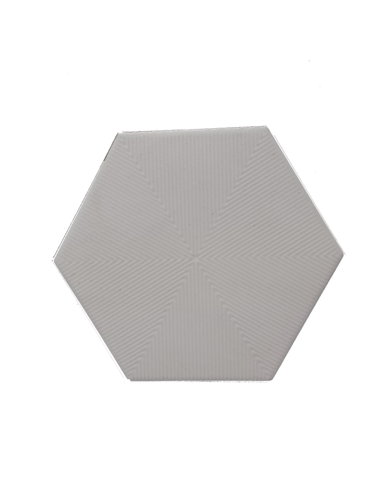  Hexagonal Connect Tile - White 8" x 9"