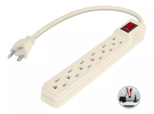 Volteck Power Strip 6 Outlet - Assorted Colours 