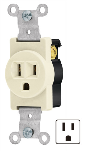 Volteck Single In Wall Receptacle Standard 