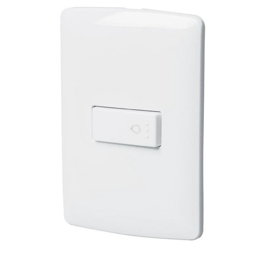 Volteck  Doorbell Switch W/ Wall Plate - White