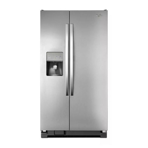 Whirlpool Side-by-Side Fridge, Frost Free, Tropicalized - Stainless Steel 25cft 