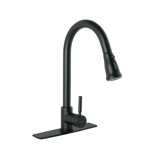 Foset Pull Down Kitchen Faucet Tubig - Black
