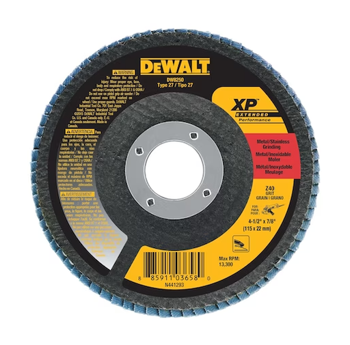 DeWalt 40 Grit Flap Disc 4 1/2” x 7/8”