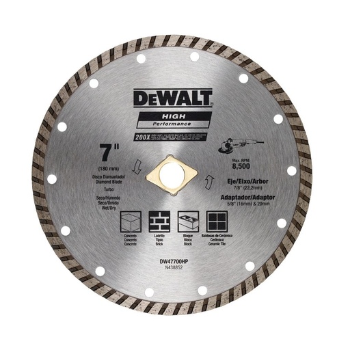 DeWalt Diamond Disc Turbo 7” 