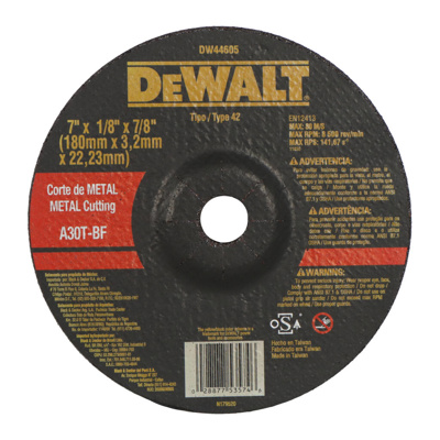 DeWalt Cutting Disc Metal Hub 7” x 1/8” 
