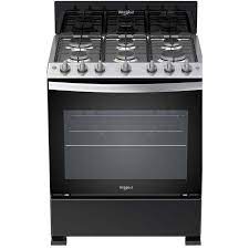 Whirlpool  Gas Stove W/ Stainless Top Burners - Black 30 ”