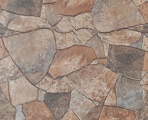  Interlock Artifical Stone Outdoor Wall Tile - Brown 12" x 22"