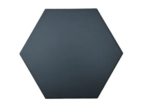  Hexagonal Tile - Black 8" x 9"