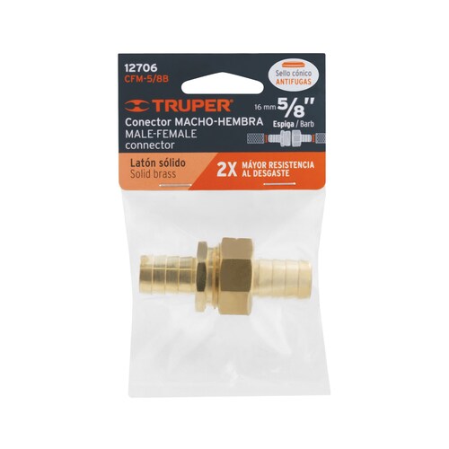 Truper  HSE Connect Brass Male & Female 5/8”