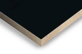 MDF Melamine Board 2 Sides - Black 4" x 8" x 1/2" (12mm)