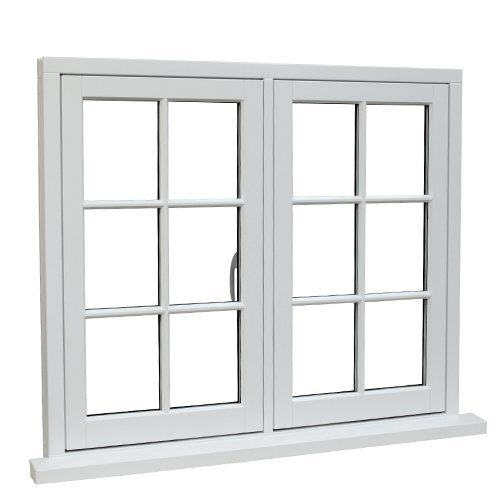 Aluminum Window Casement W/ Projection French - False White 36"H x 48"W